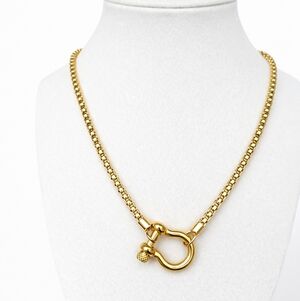 Gold Chunky Horse Bit Chain Necklace Equestrian necklace NEW 🐎